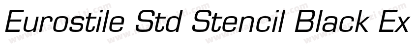 Eurostile Std Stencil Black Extende字体转换